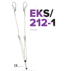 EKS 212-1 Şok Emicili Alüminyum Kanca Ayarlı Kanca Çift Bacaklı Lanyard