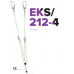 EKS 212-4 Şok Emicili ve Çelik Karabinalı Ayarlı Çift Bacaklı Lanyard