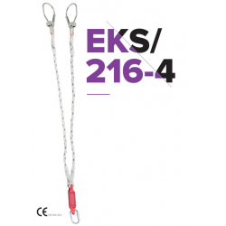 EKS 216-4 Çelik Karabinalı Çift Bacaklı Lanyard