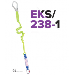 EKS 238-1 Şok Emicili Ve Alüminyum Karabinalı Tek Bacaklı Elastik Lanyard