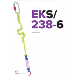 EKS 238-6 Şok Emicili Ve Karabinalı Tek Bacaklı Elastik Lanyard