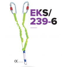 EKS 239-6 Şok Emicili Ve Karabinalı Çift Bacaklı Elastik Lanyard