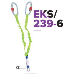 EKS 239-6 Şok Emicili Ve Karabinalı Çift Bacaklı Elastik Lanyard