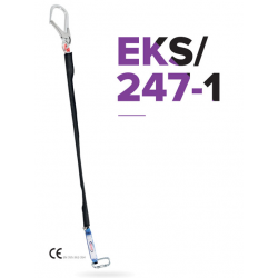 EKS 247-1 Şok Emicili Ve Alüminyum Karabinalı Tek Bacaklı Kılıflı Lanyard