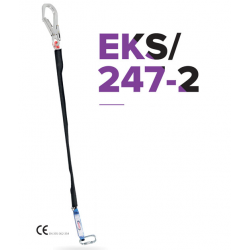 EKS 247-2 Şok Emicili ve Alüminyum Karabinalı Tek Bacaklı Kılıflı Lanyard